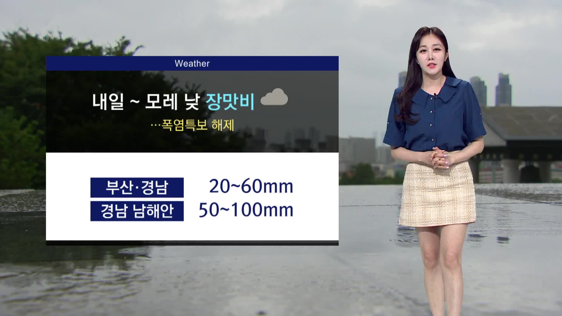 내일부터 모레 낮까지 다시 장맛비..폭염특보 해제