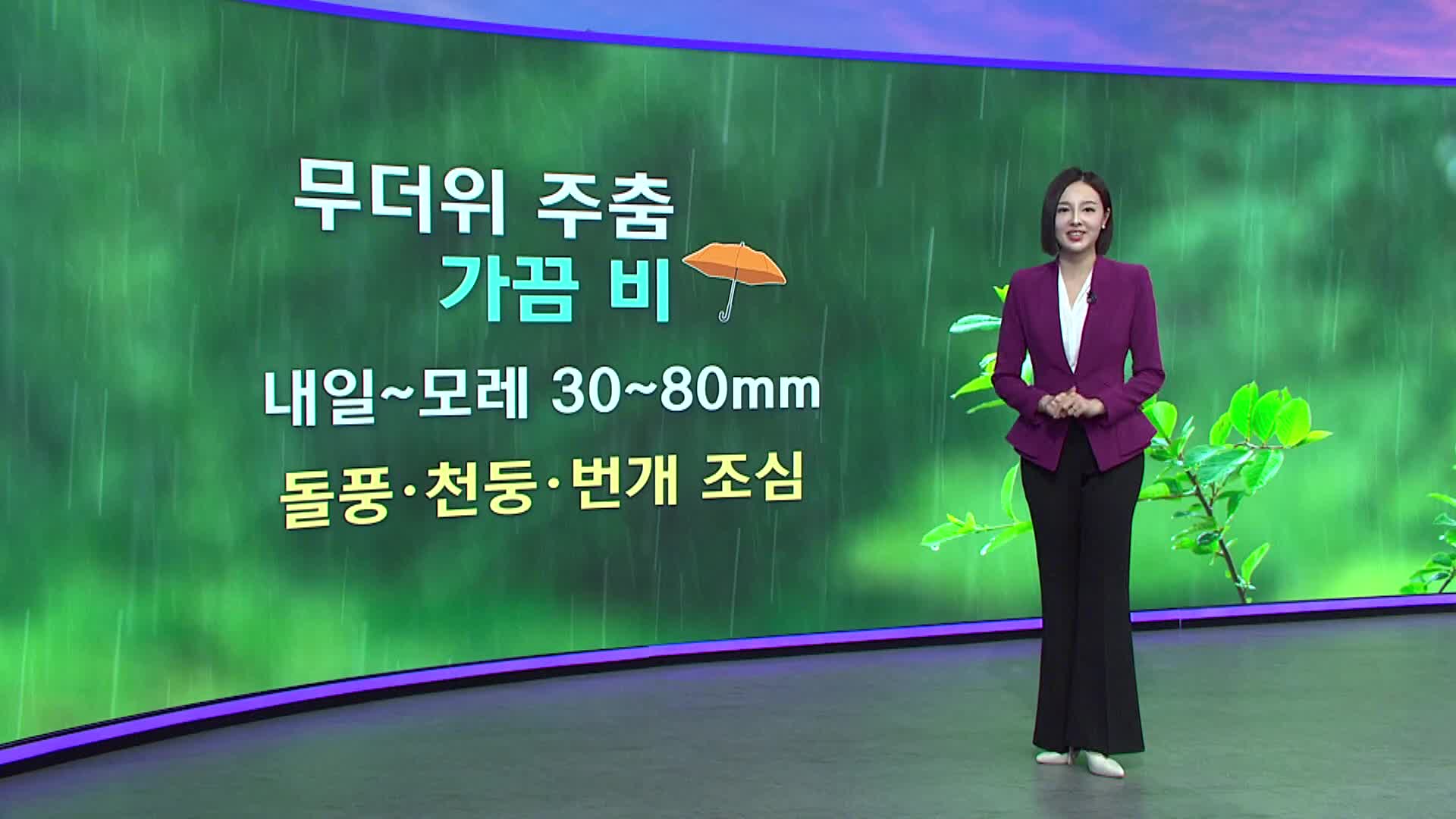 부산 호우특보 지도