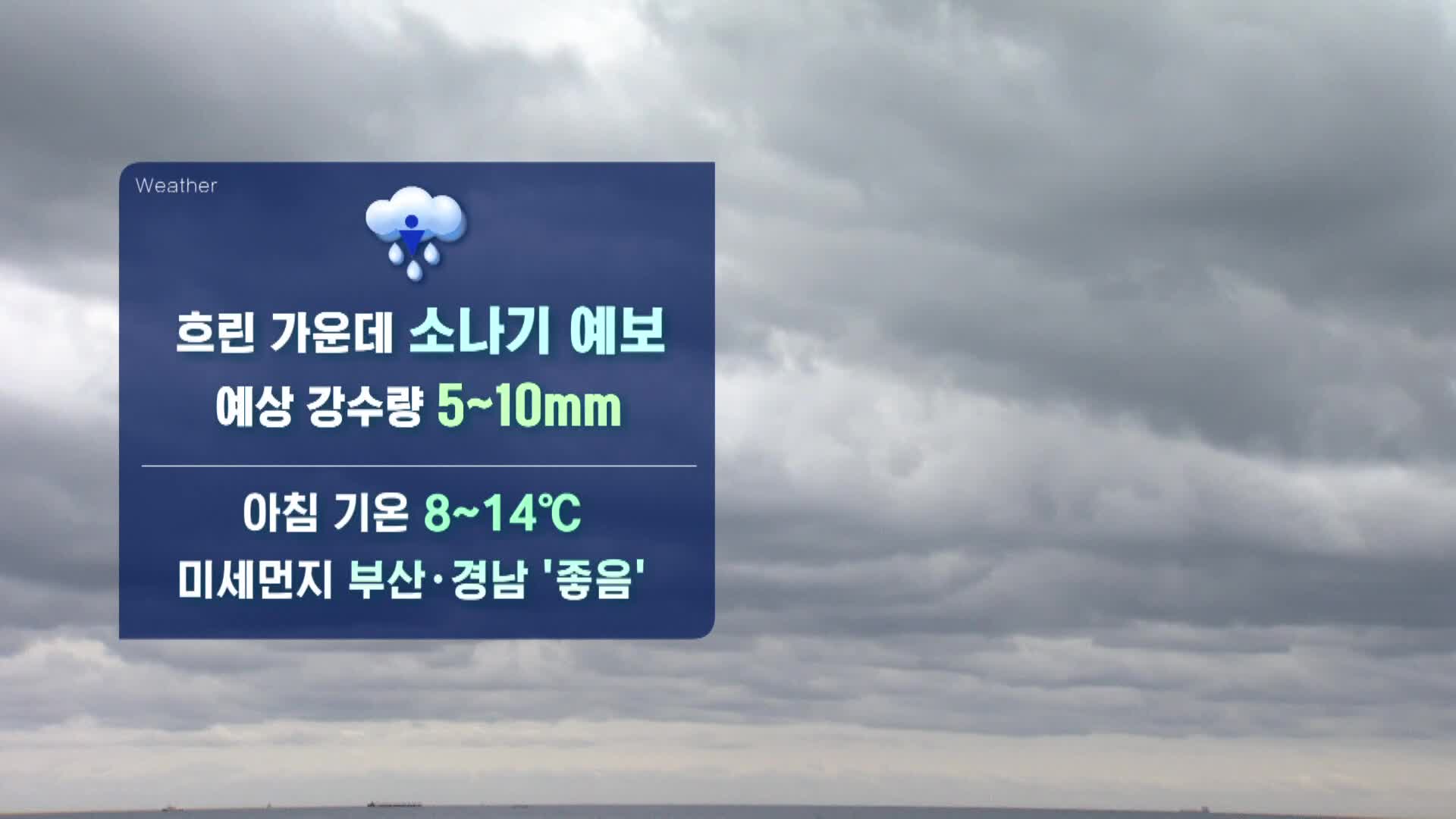 <모닝와이드 날씨>궃은 날씨 계속... 다음주 아침 기온 뚝