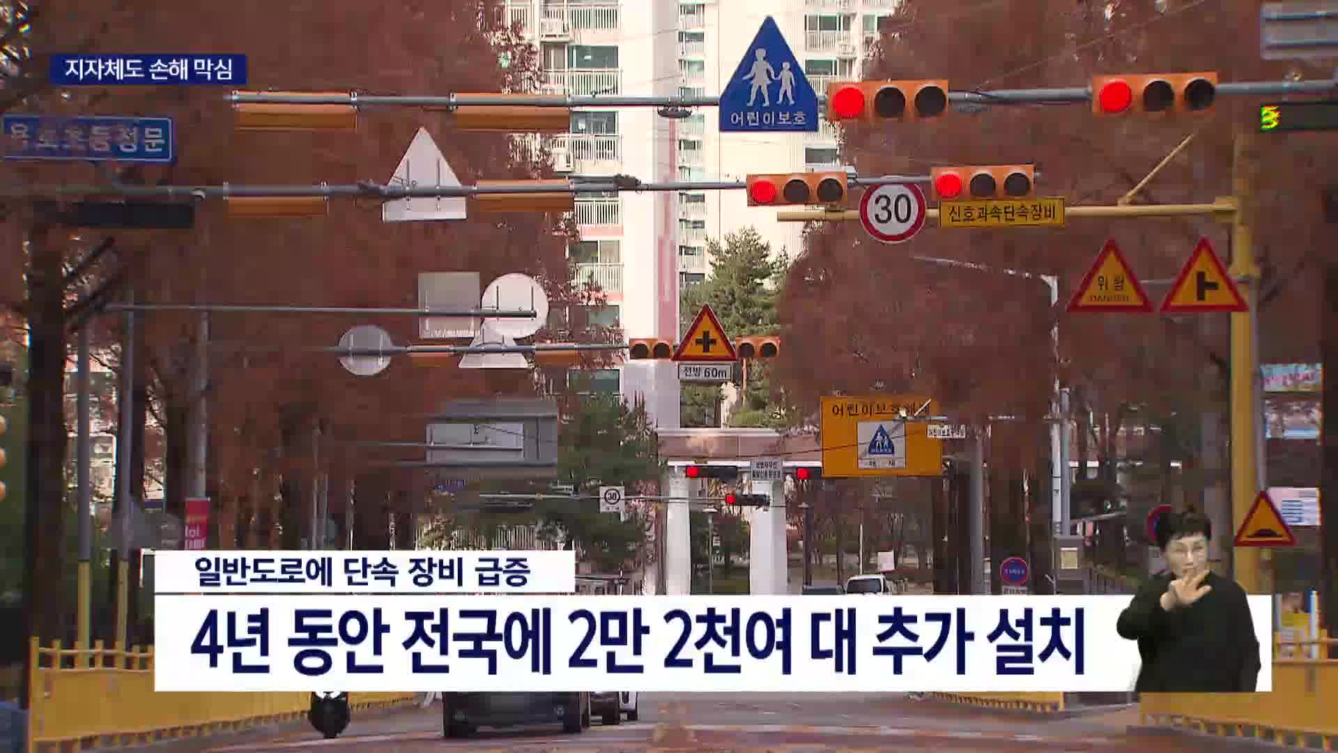 무인단속카메라 급증, 운전자*지자체 모두 부담