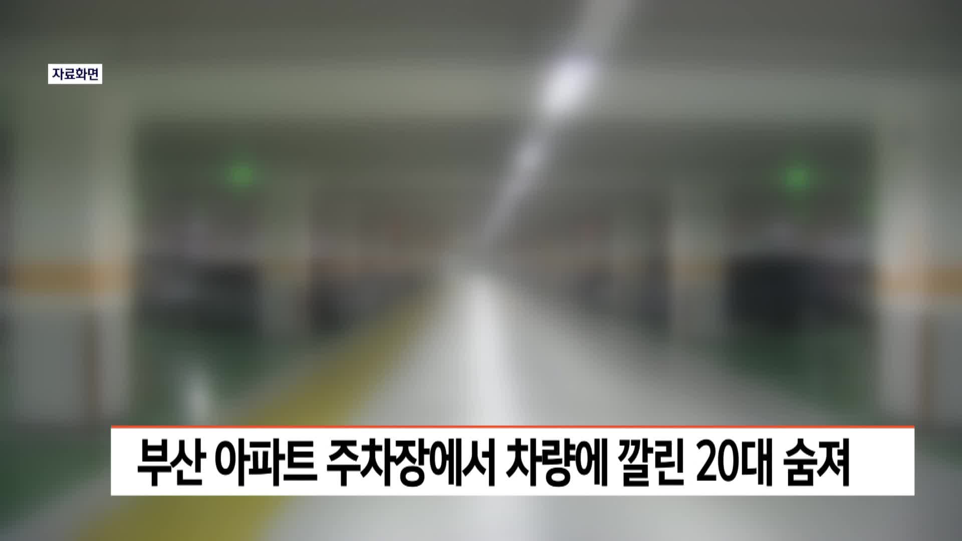 부산 아파트 주차장서 차량에 깔린 20대 숨져
