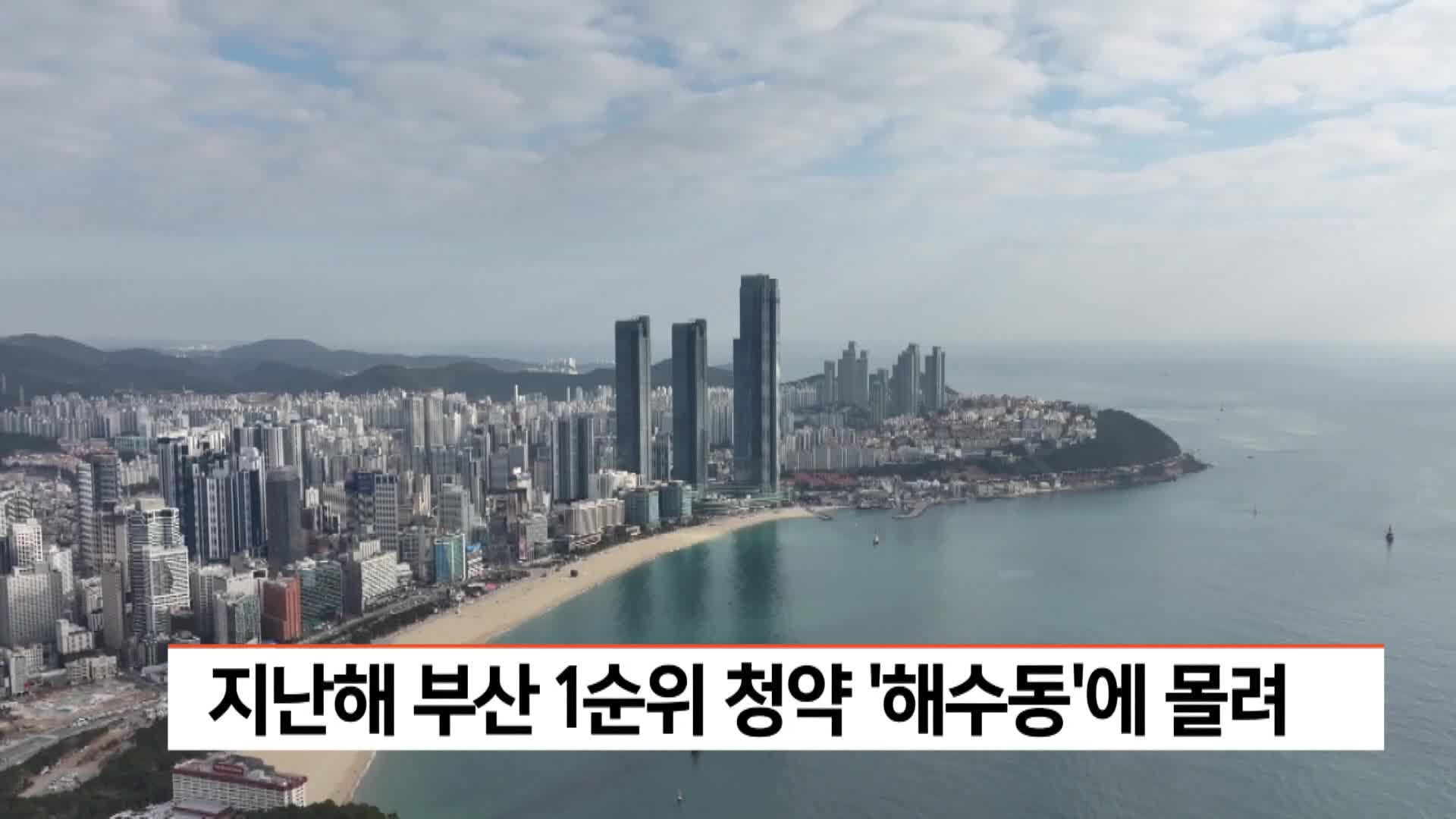 작년 부산 1순위 청약 '해수동'에 몰려