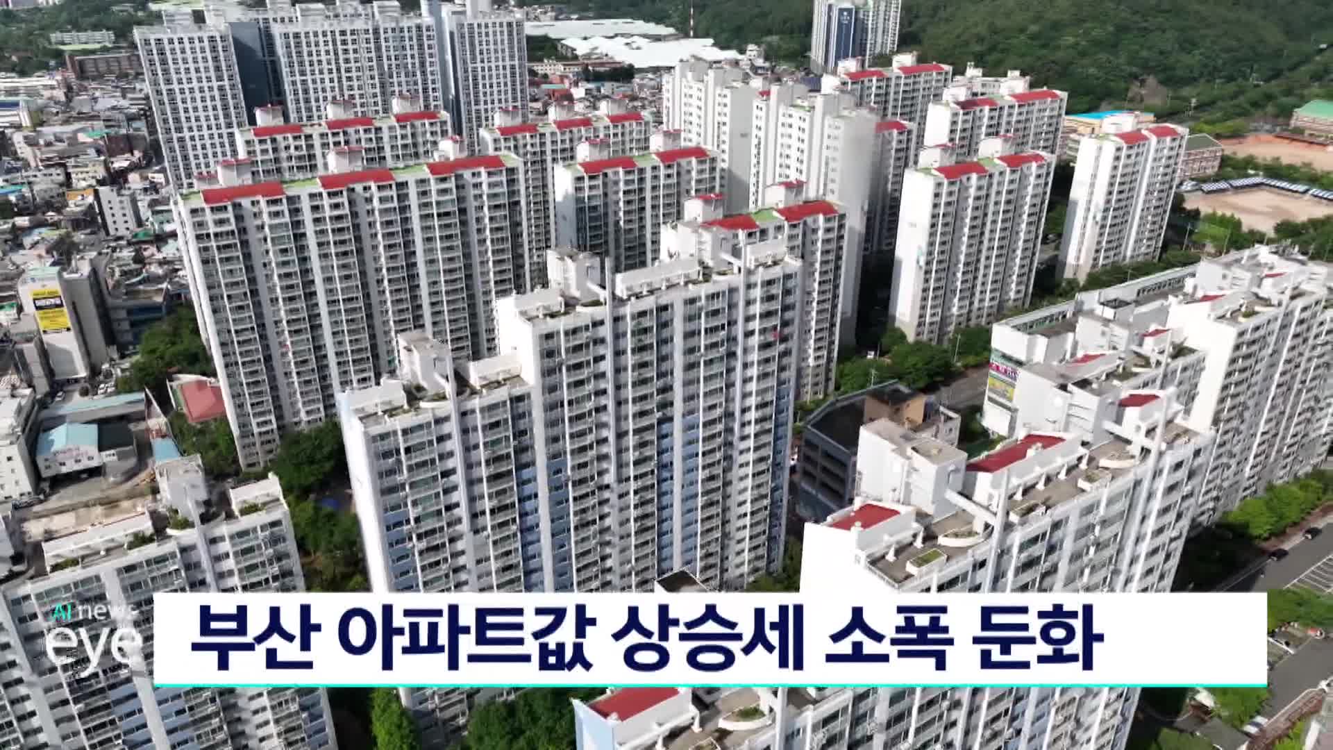 부산 아파트값 상승세 소폭 둔화