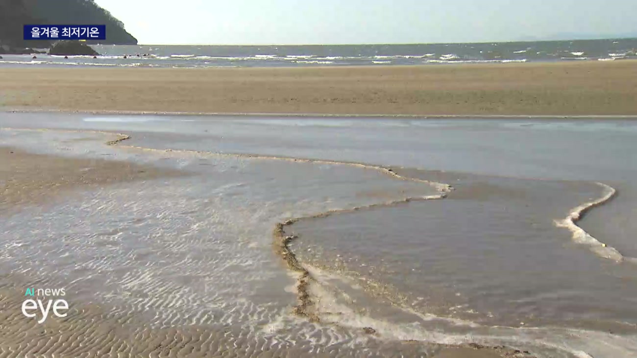 바닷물도 '꽁꽁' 최강 한파 덮쳤다