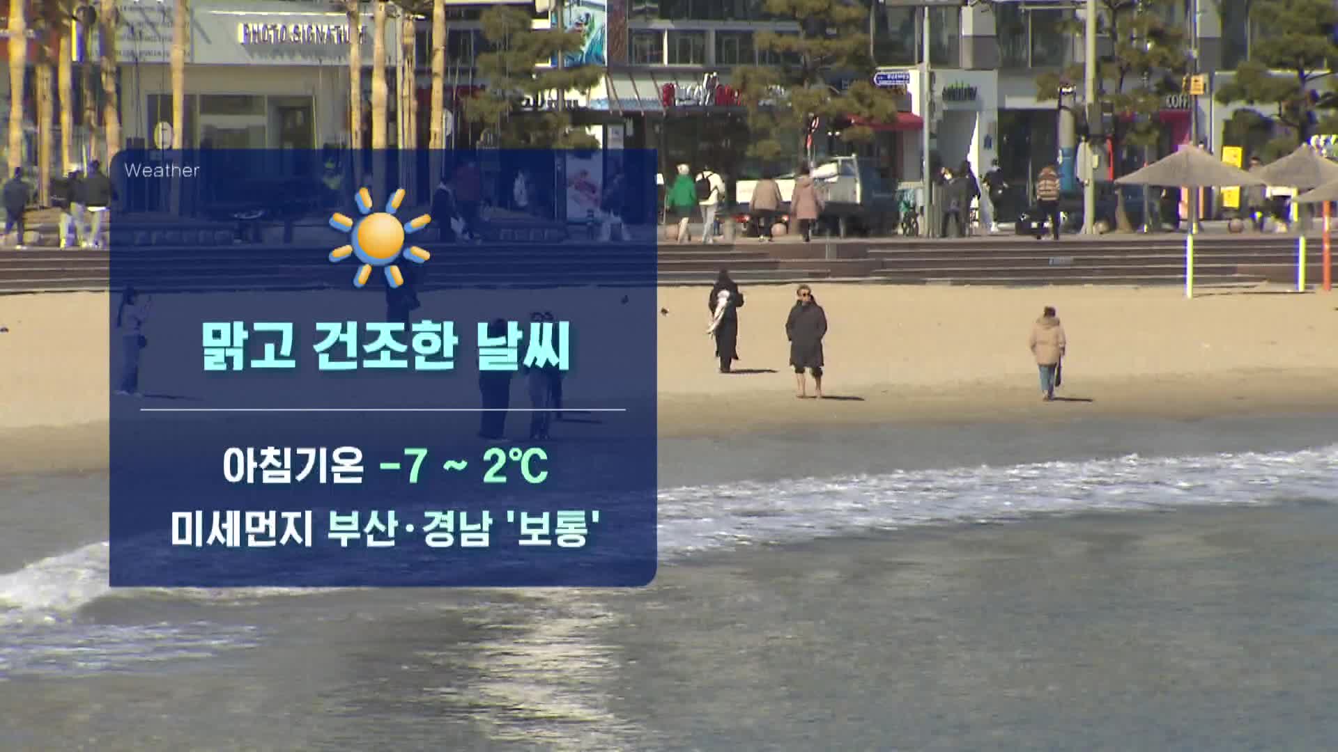 <모닝와이드 날씨>말고 건조한 날씨