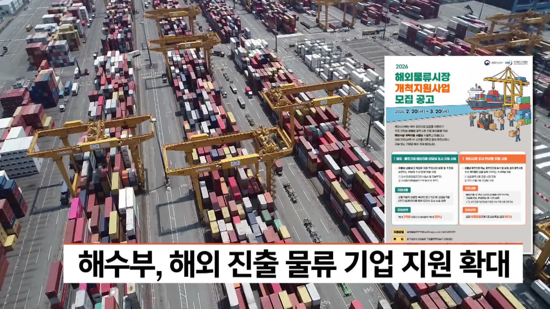 해수부, 해외 진출 물류 기업 지원 확대