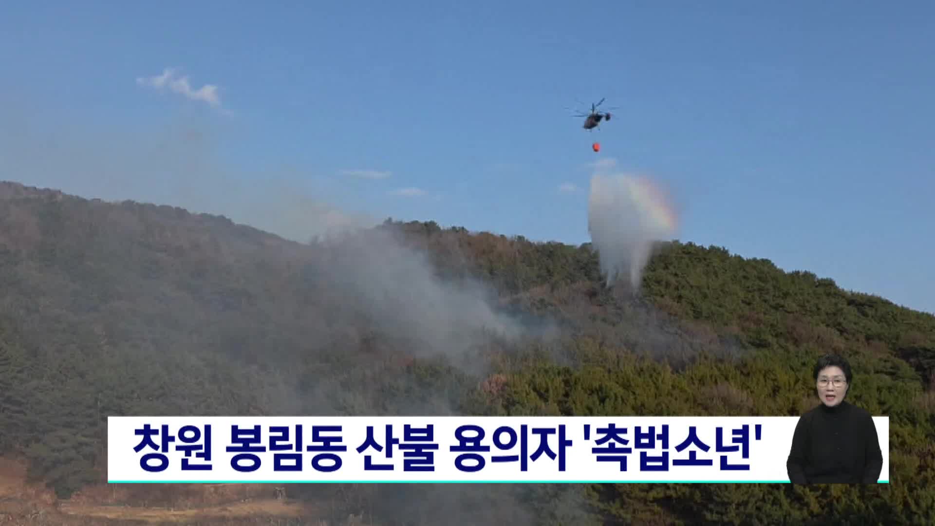 창원 봉림동 산불 용의자는 촉법소년.. 폭죽놀이 발화