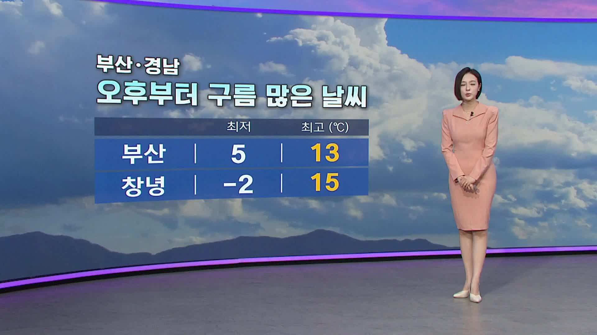 부산경남 내일 오후부터 흐려져, 일교차 확대