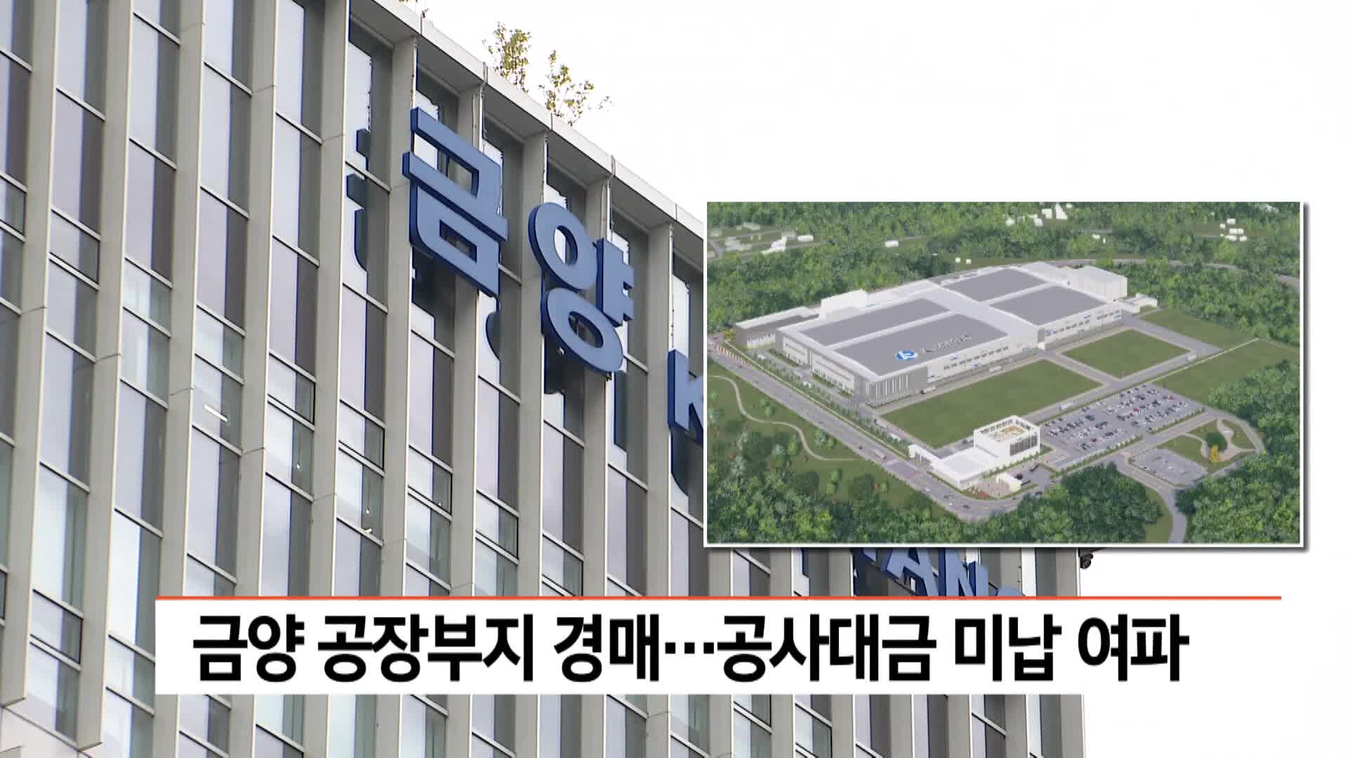 금양 공장부지 경매... 공사대금 미납 여파