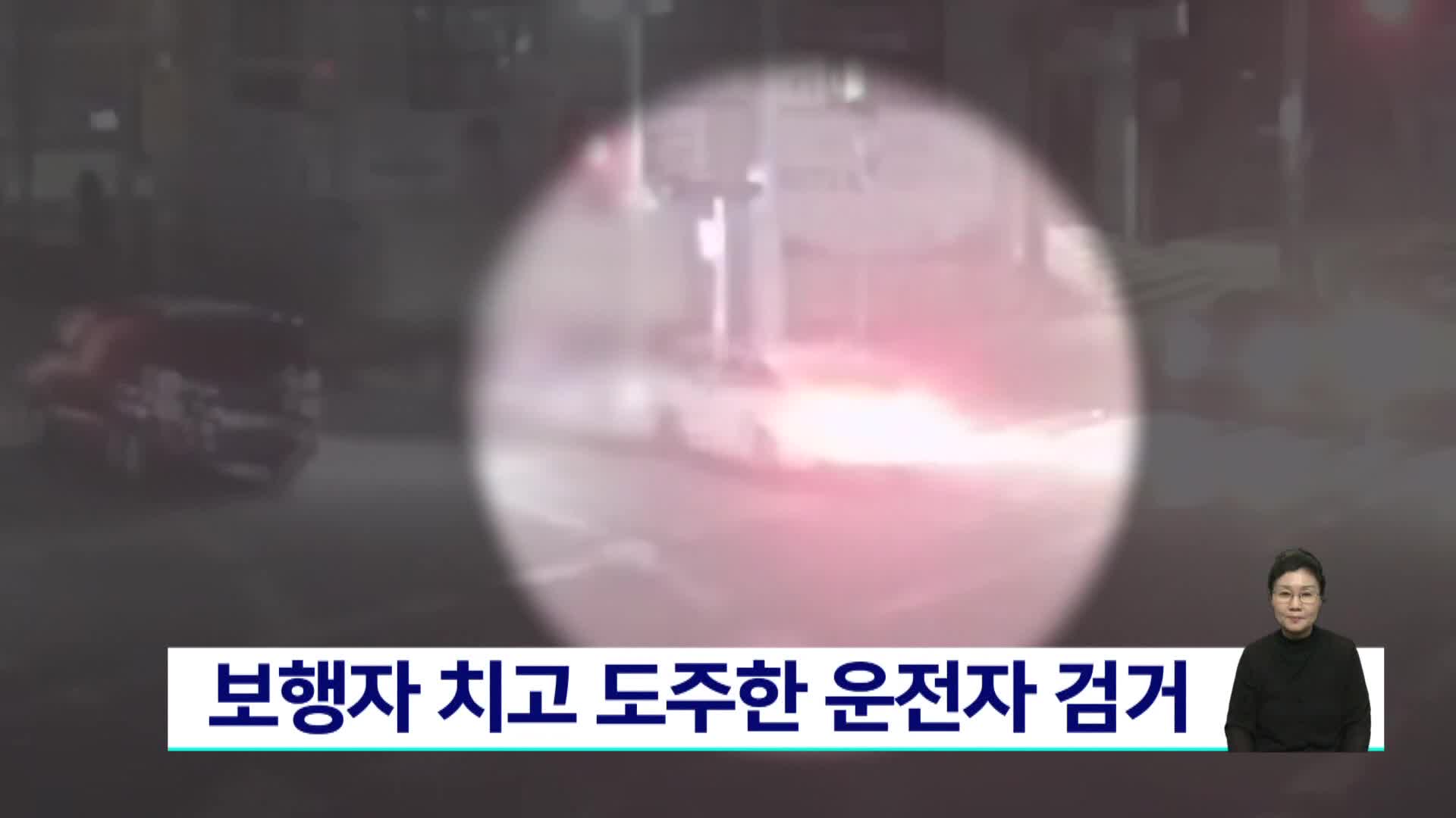 보행자 치고 도주한 운전자 검거