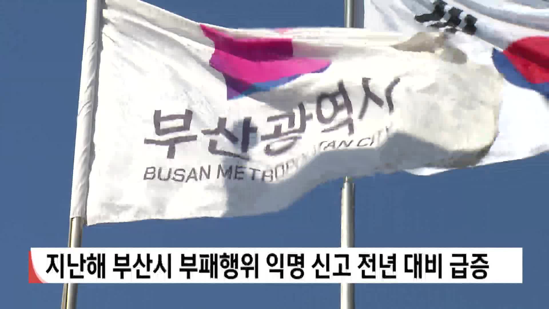 지난해 부산시 부패행위 익명신고 전년대비 급증