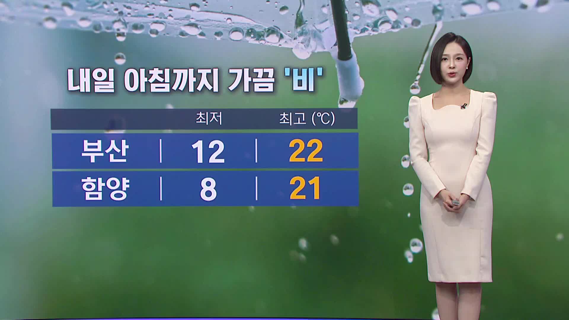 [아이 날씨]내일 아침까지 가끔 비