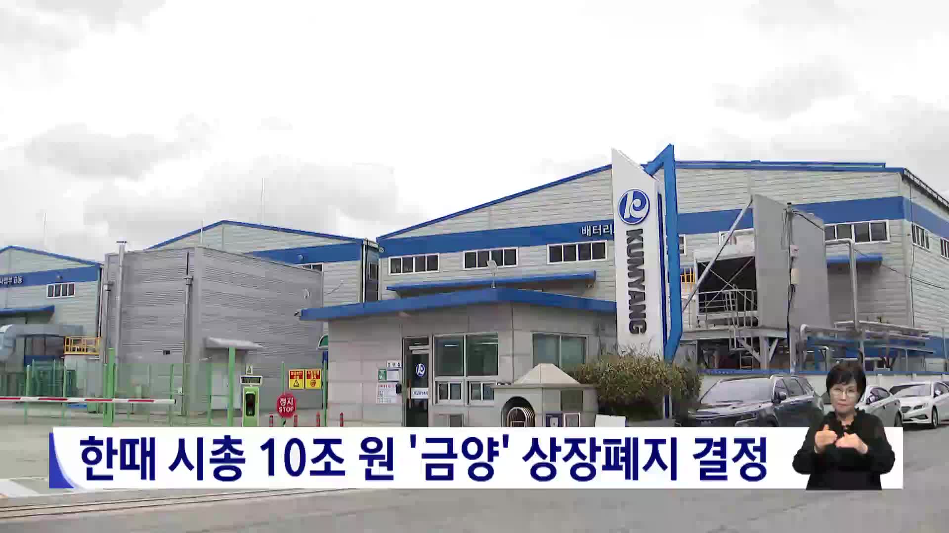한때 시총 10조원 '금양' 상장폐지 결정