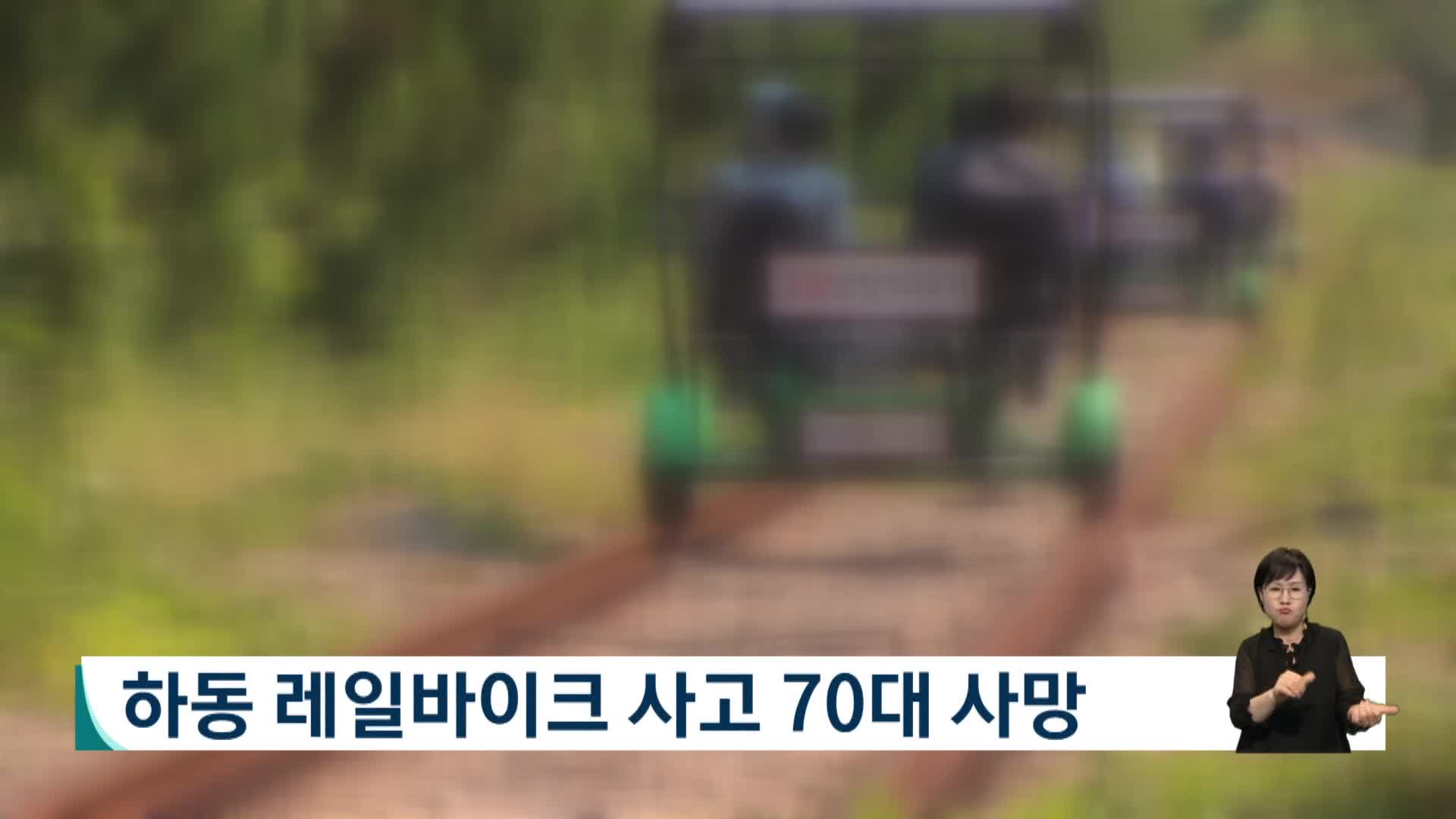 하동 레일바이크 사고 70대 사망