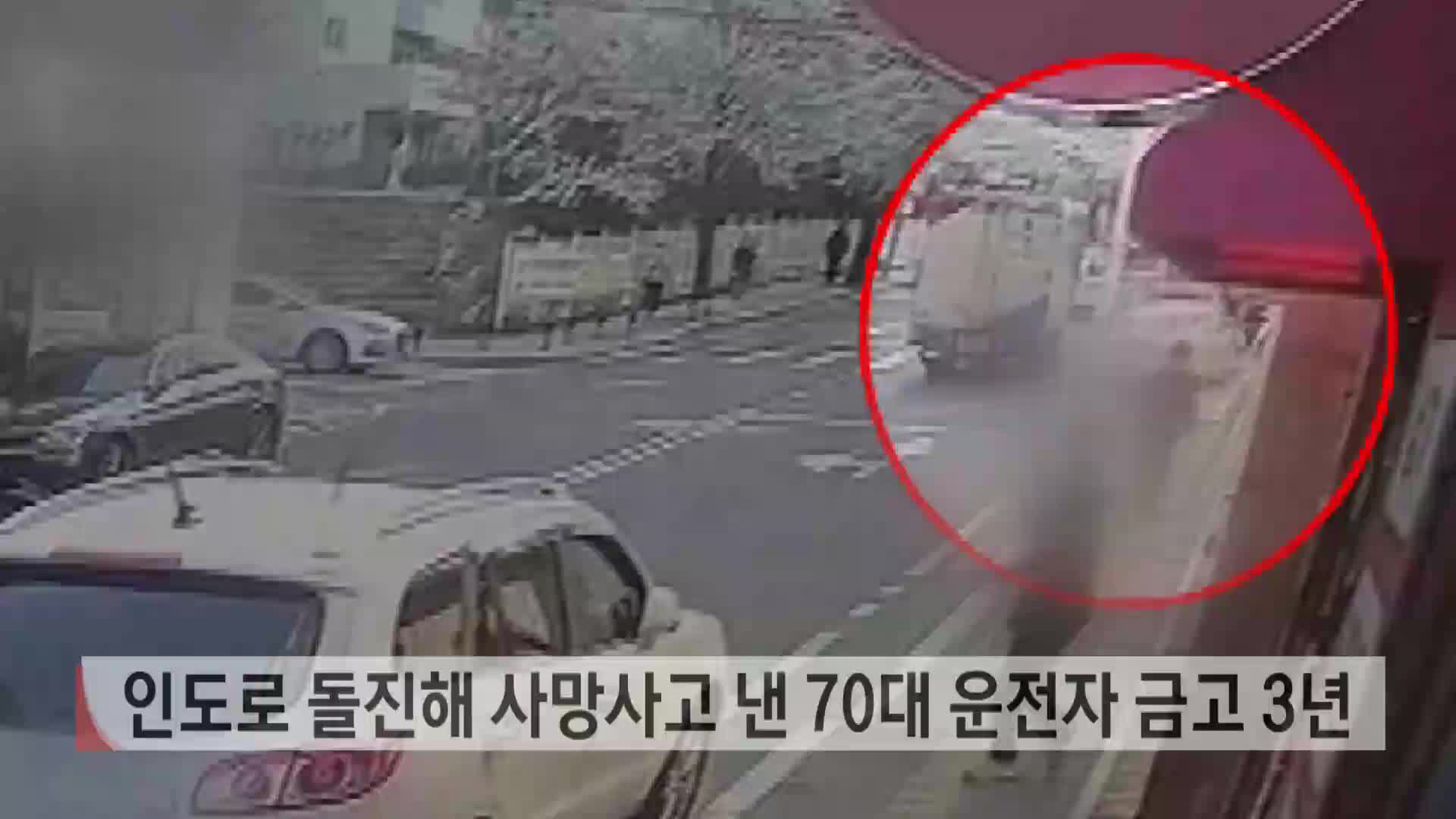 인도로 돌진해 사망사고 낸 70대 운전자 금고 3년
