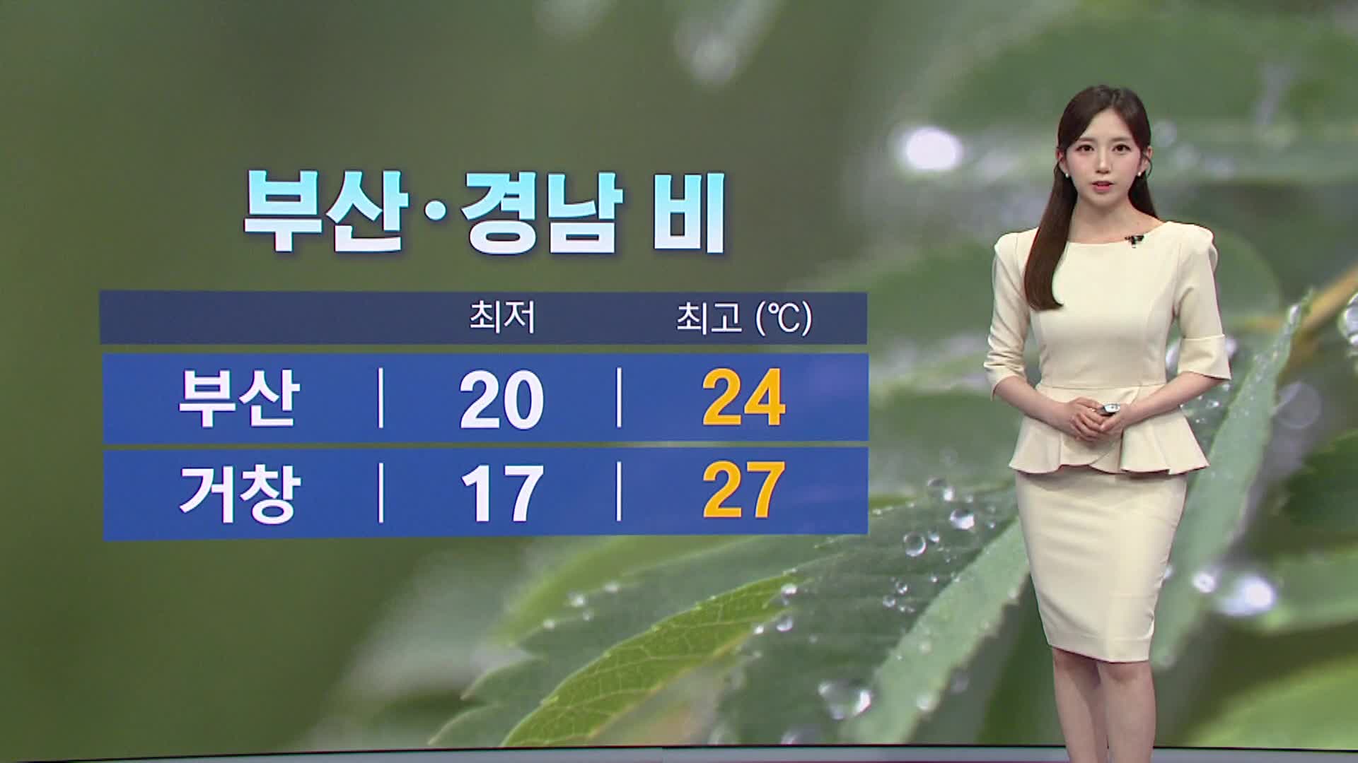 부산경남 내일 비...경남 남해안 최대 80mm