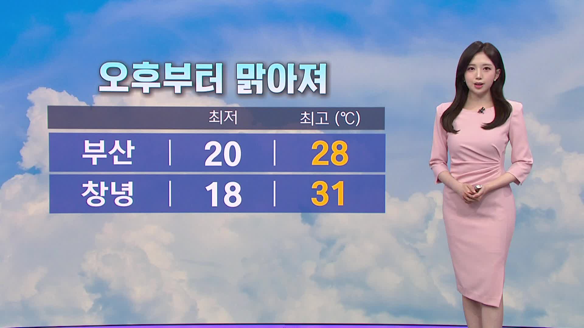 <뉴스아이 날씨>구름 많고 낮 기온올라 더운 날씨