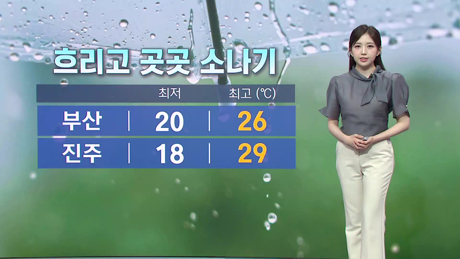 <뉴스아이 날씨>대체로 흐리고 소니가 내리는 지역도