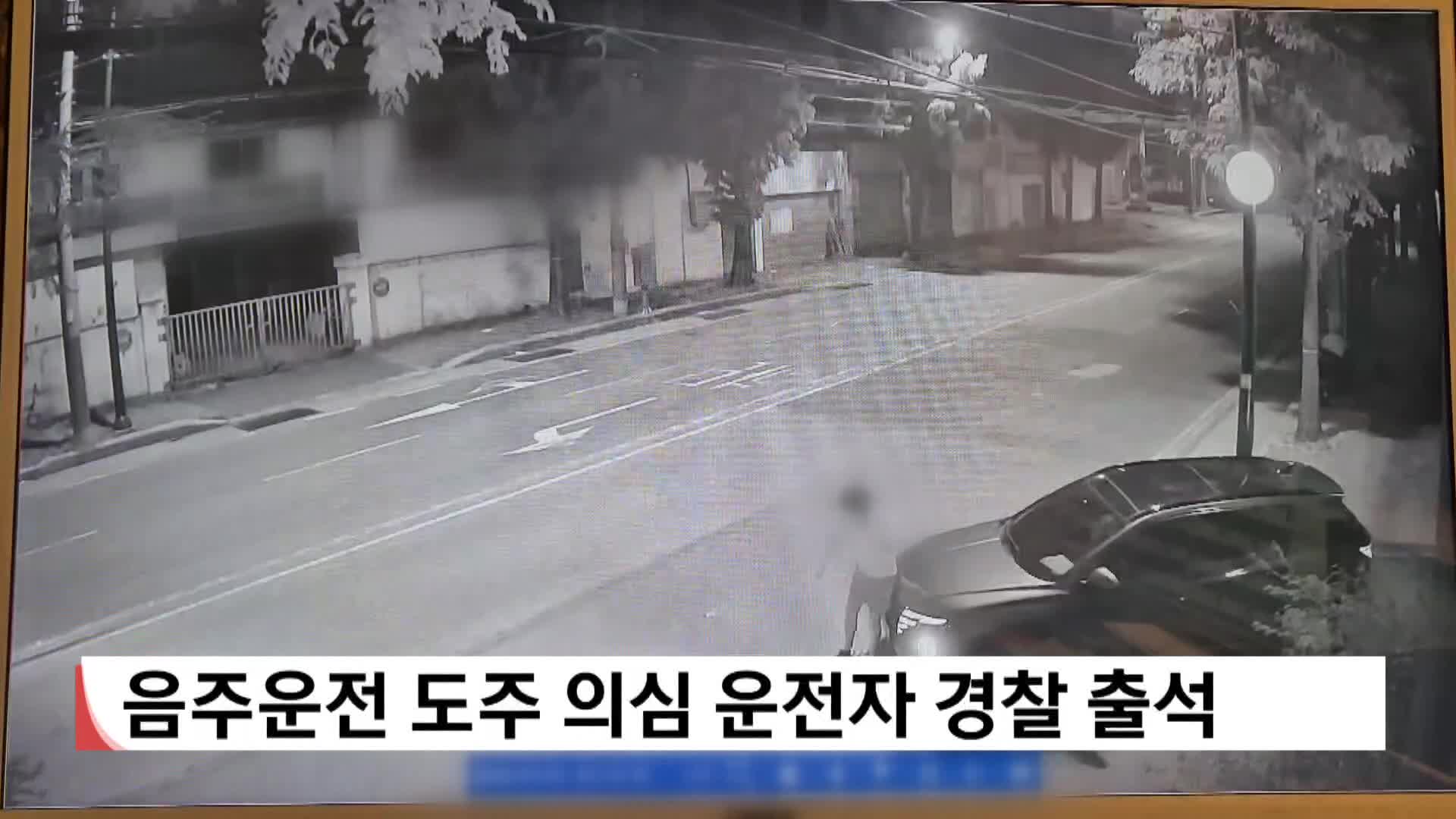 음주운전 도주 의심 운전자 경찰 출석