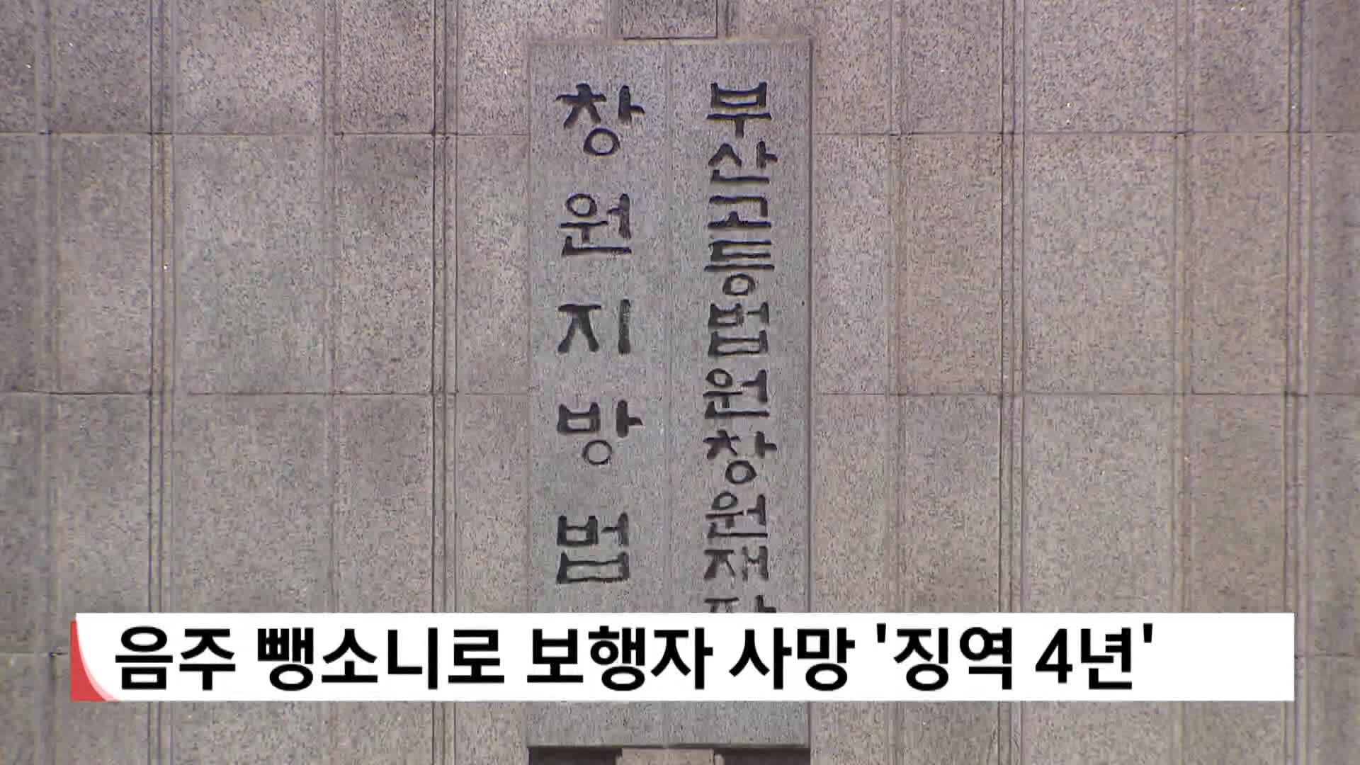음주 뺑소니로 보행자 사망 '징역 4년'