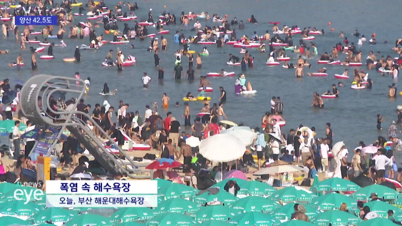 42.5도 기록적 폭염,  펄펄 끓는 부산*경남  