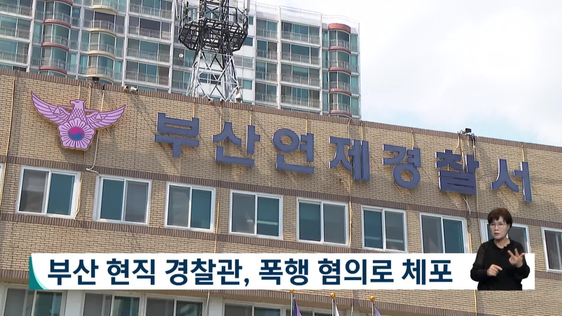 부산 현직 경찰관, 폭행 혐의로 체포