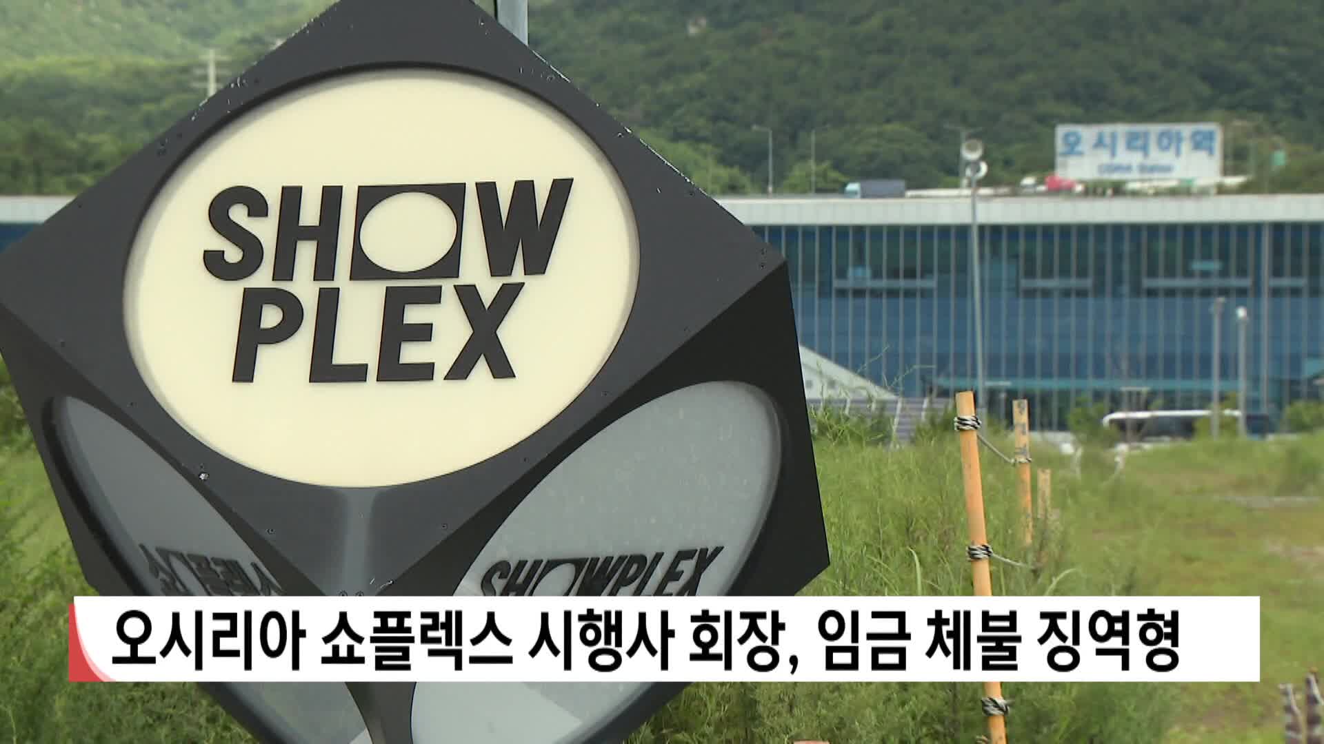 오시리아 쇼플렉스 시행사 회장, 임금체불 징역형