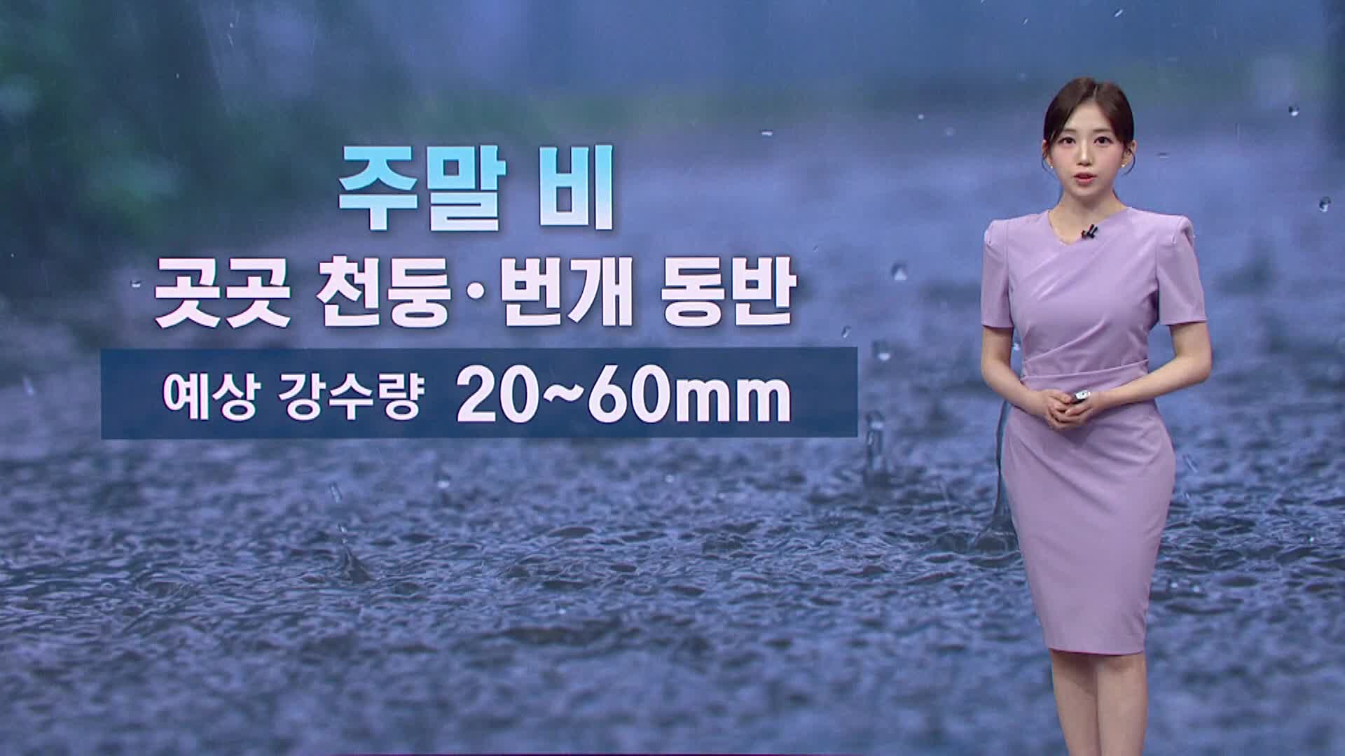 주말 부산·경남 비...곳곳 천둥 번개 동반