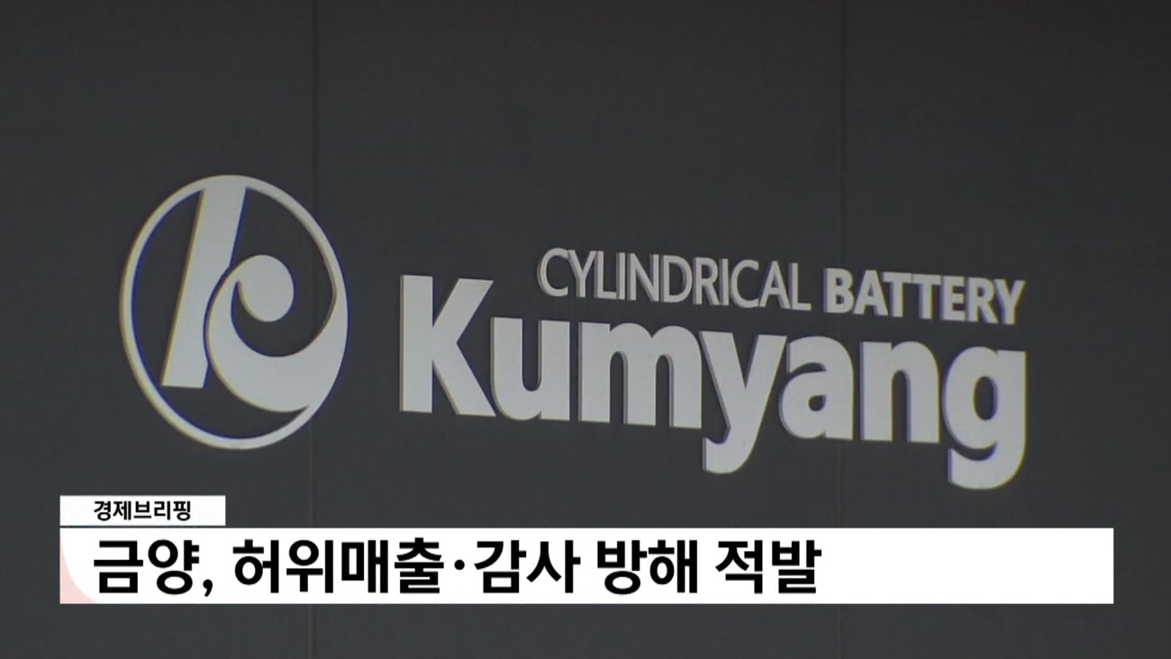 [경제브리핑]-금양 허위 매출·감사 방해 적발