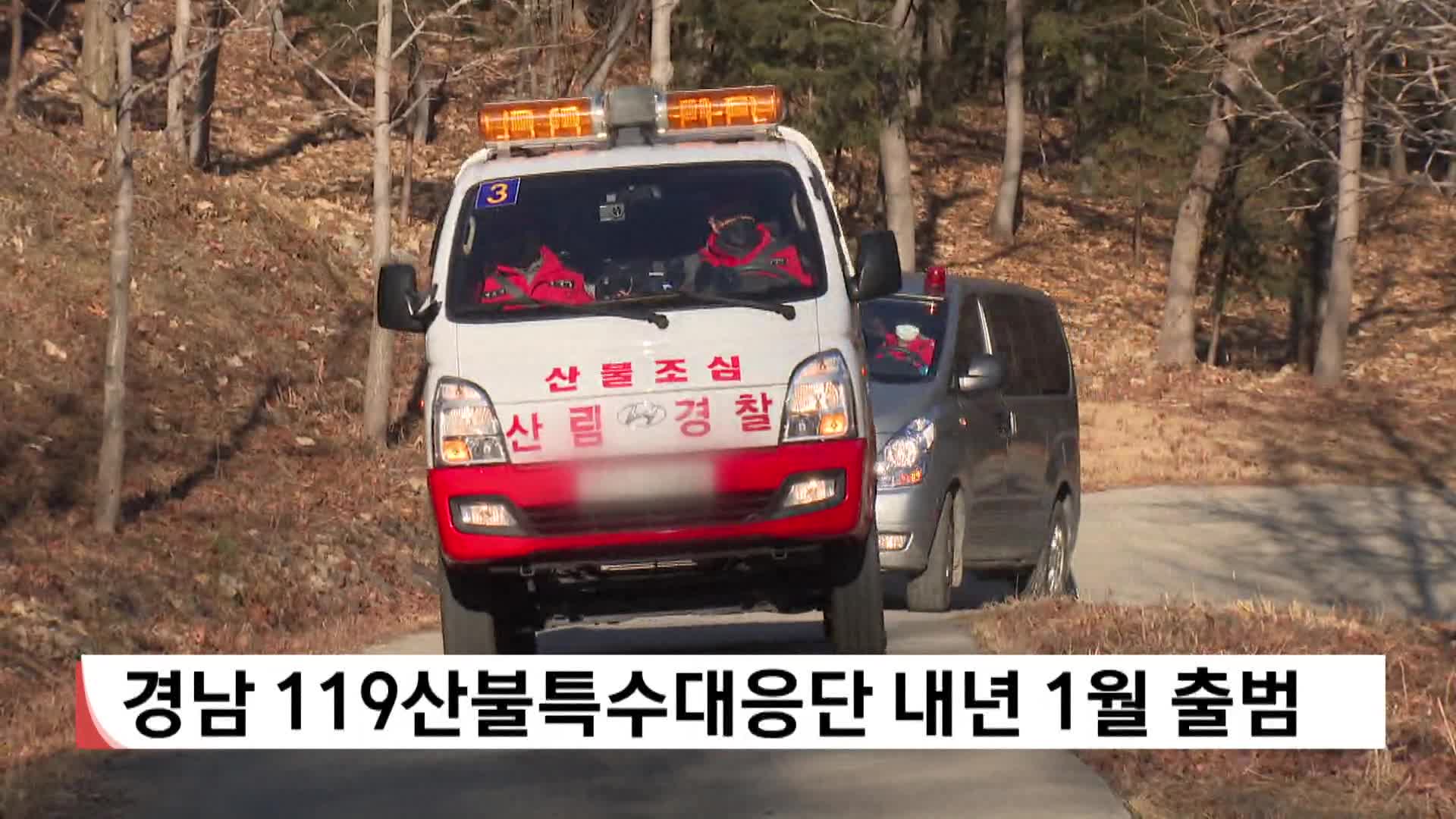 경남 119산불특수대응단 내년 1월 출범
