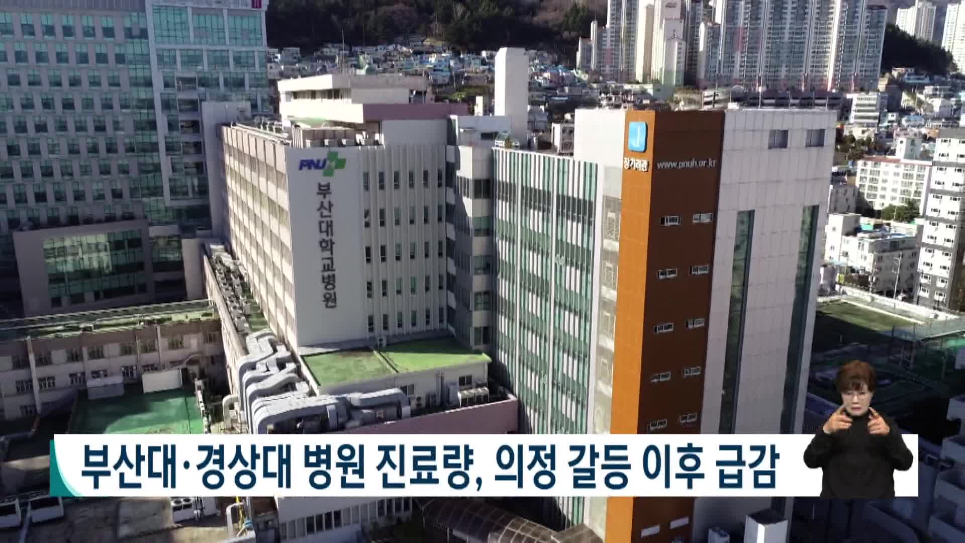 2025년 부산대*경상대 병원 진료량 급감