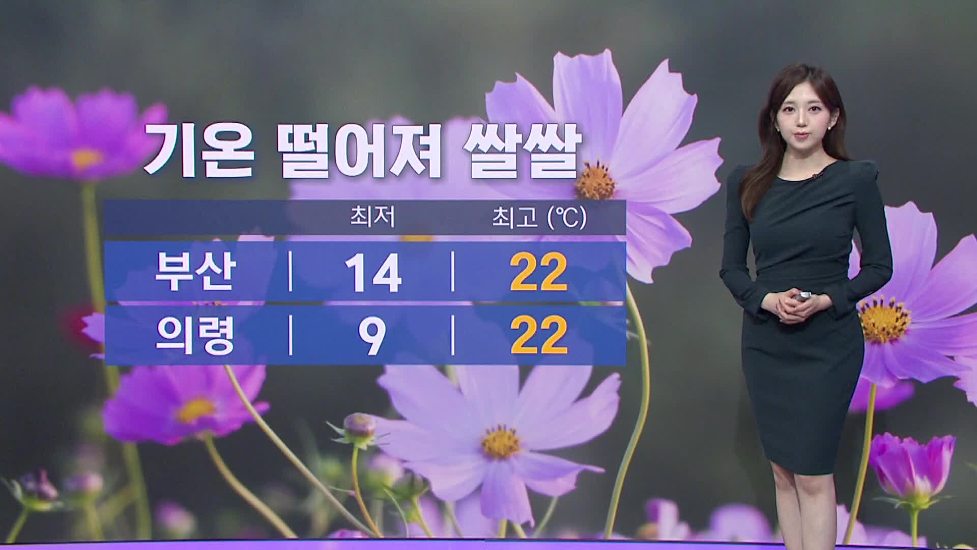 [아이 날씨] 기온 떨어지며 쌀쌀